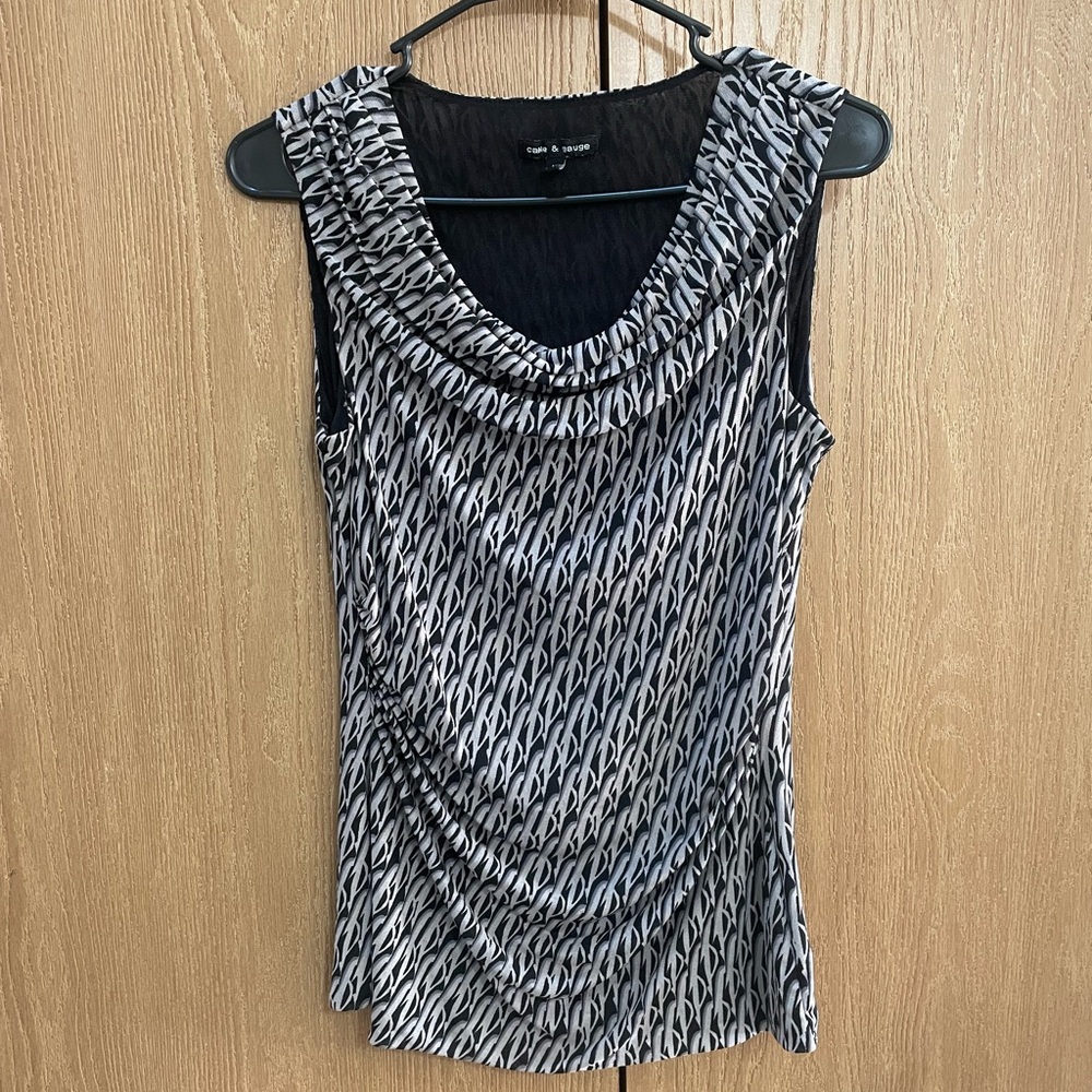 Y2K Cowl Neck Tank Top